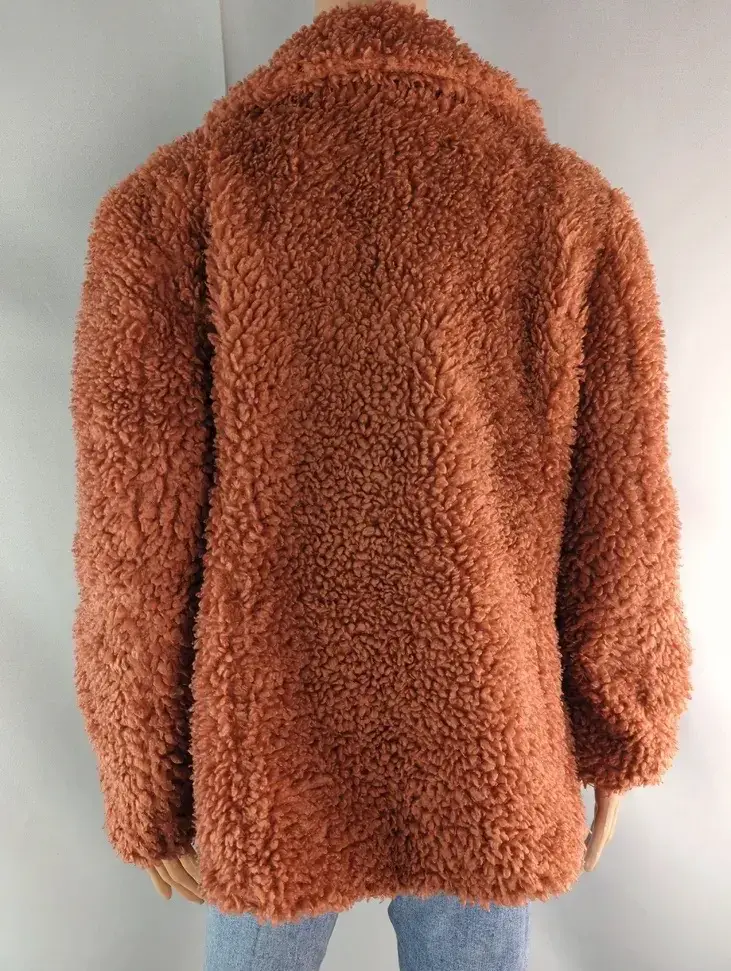 Abrigo marrón anaranjado para mujer - 2