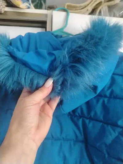 Parka azul con capucha de Doite - miniatura 4