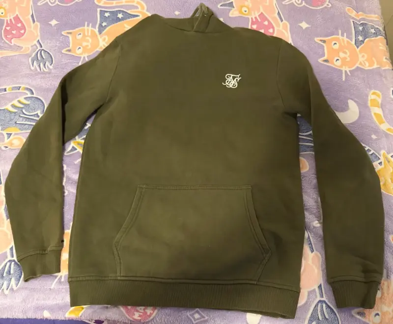 Polerón verde y negro con capucha SikSilk tallas M - 1