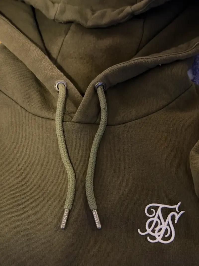 Polerón verde y negro con capucha SikSilk tallas M - 3