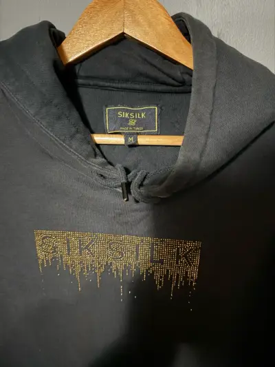 Polerón verde y negro con capucha SikSilk tallas M - miniatura 4