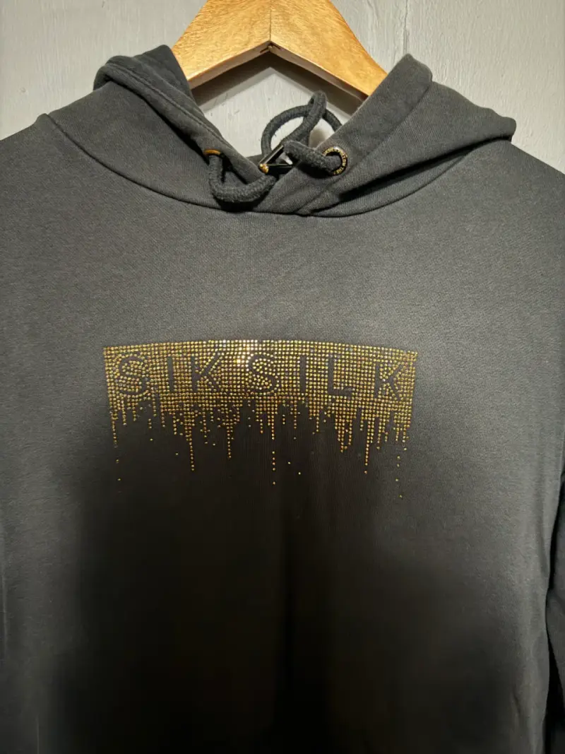 Polerón verde y negro con capucha SikSilk tallas M - 5