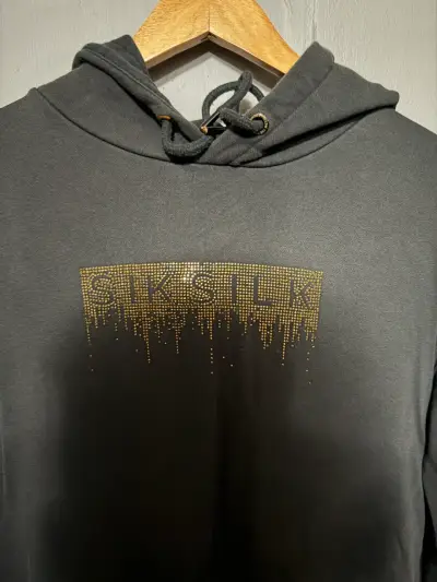 Polerón verde y negro con capucha SikSilk tallas M - miniatura 5