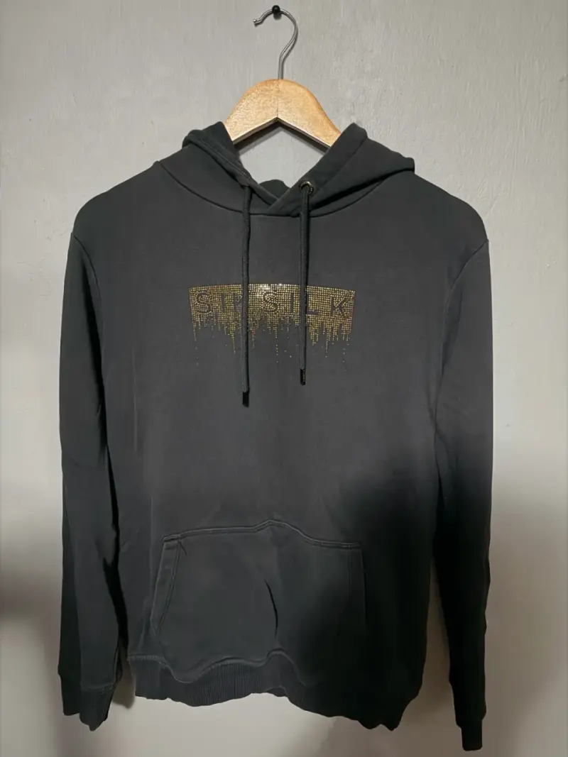 Polerón verde y negro con capucha SikSilk tallas M - 6