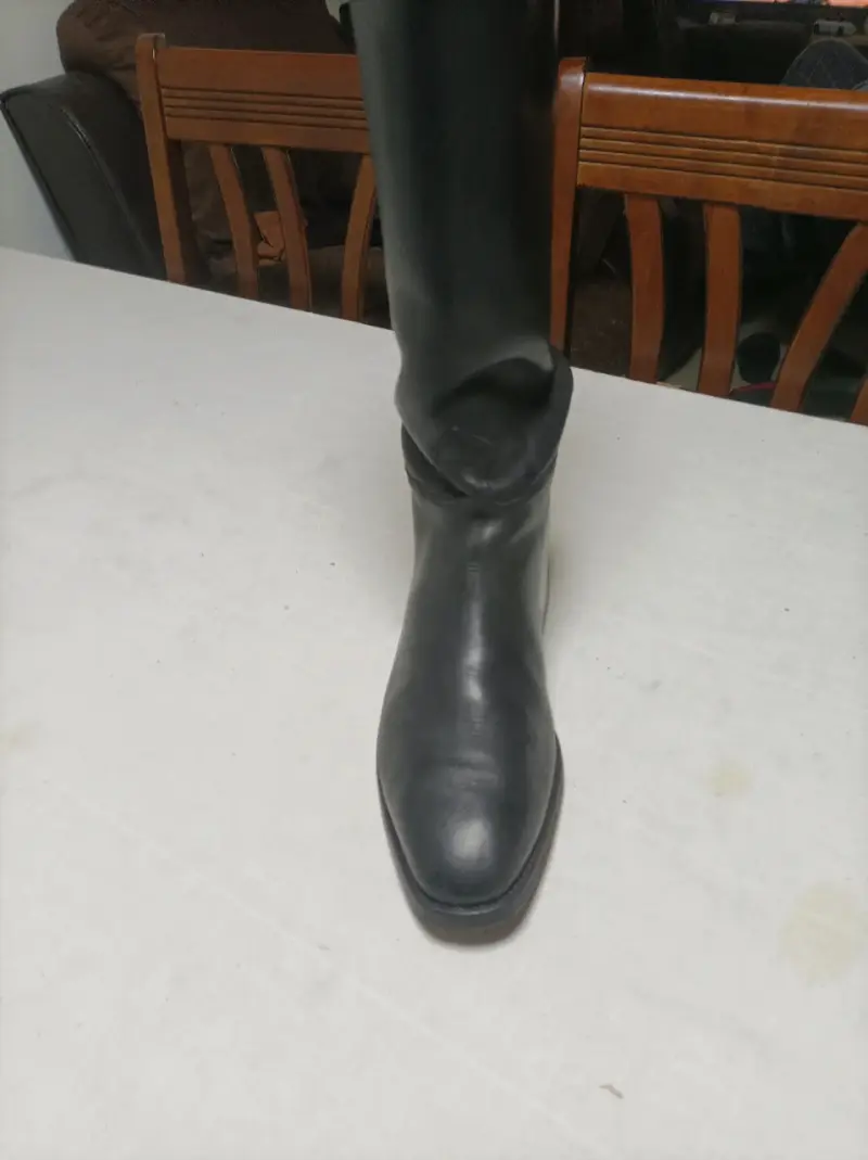 Botas largas de cuero negro para equitación talla - 2