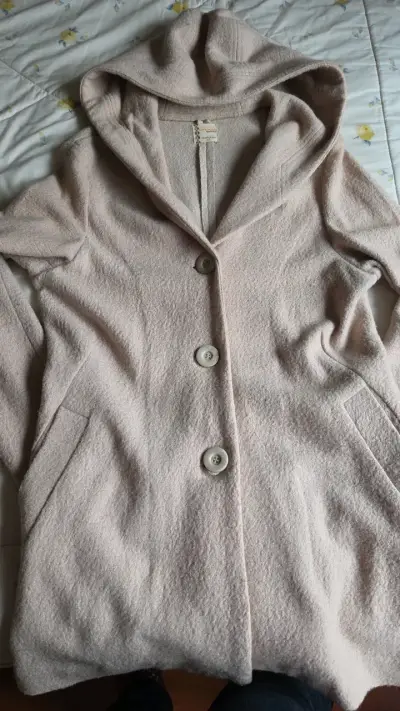 Abrigo de lana beige con capucha Umbrale - miniatura 1