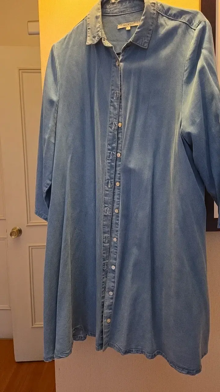 Vestido camisero de mezclilla azul Wados - 3