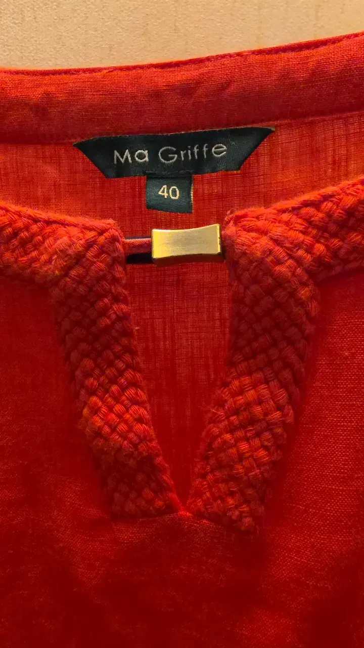 Blusa roja de lino Ma Griffe talla 40 - 2