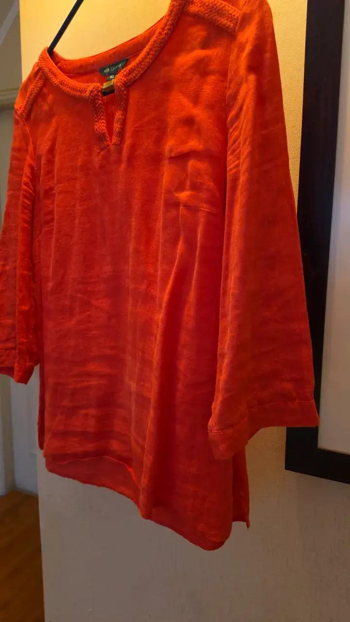 Blusa roja de lino Ma Griffe talla 40 - 3