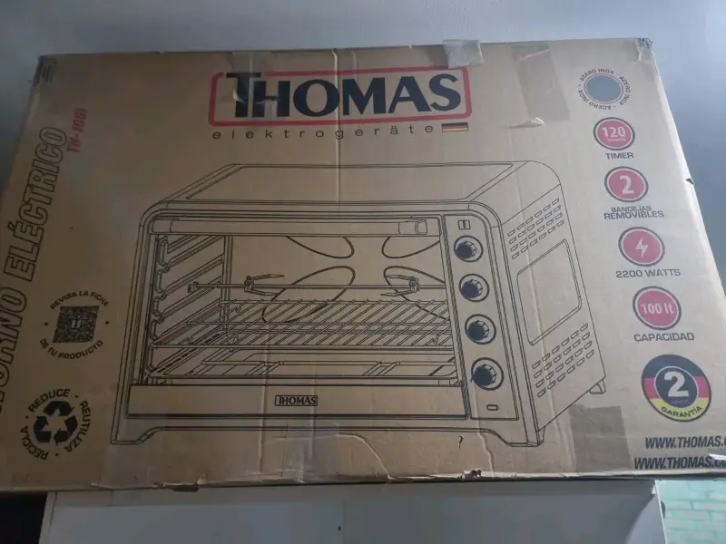 Horno eléctrico Thomas 100 litros con temporizador - 1