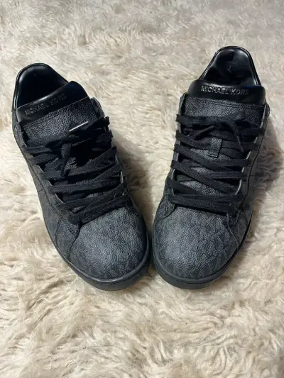 Zapatillas negras Michael Kors de cuero - miniatura 3