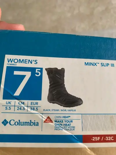 Botas de invierno Columbia Minx Slip III negras - miniatura 4