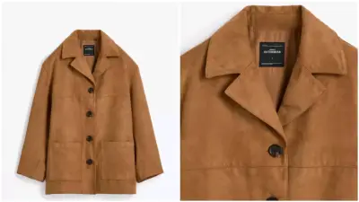 Chaqueta gamuza café L LEFTIES - miniatura 1