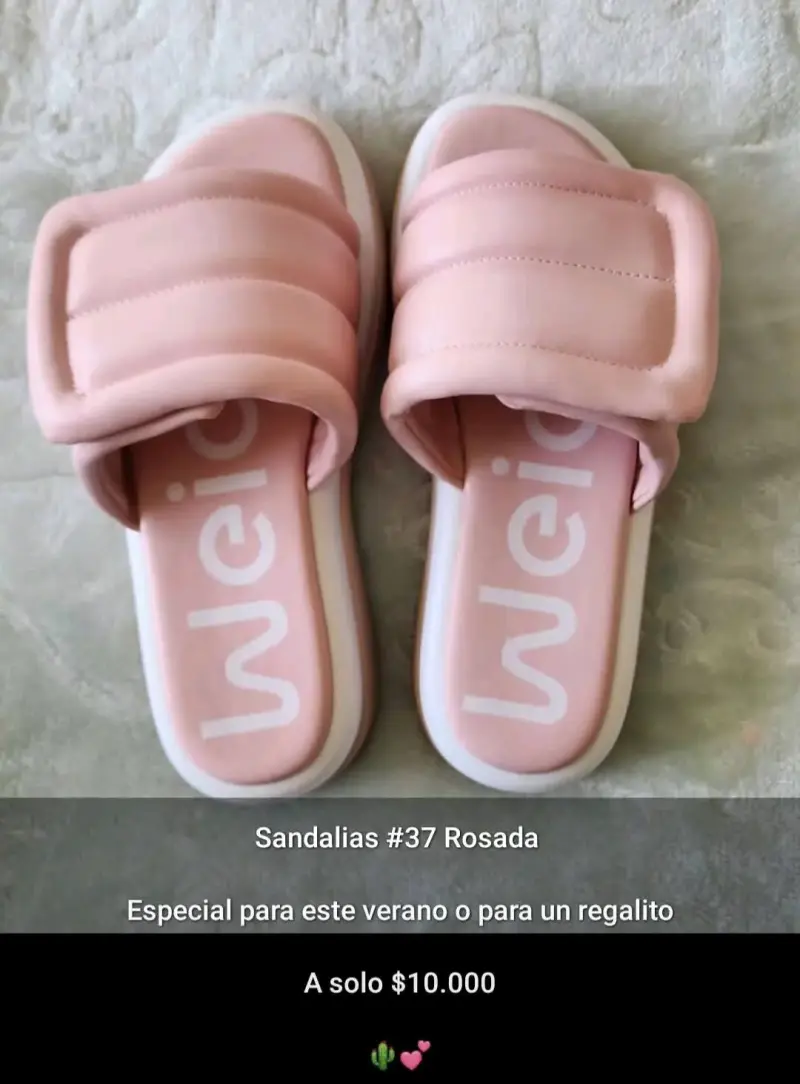 Sandalias rosadas talla 37 para verano