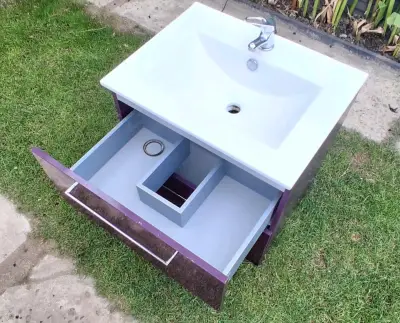 Lavamanos con mueble de baño moderno - miniatura 1