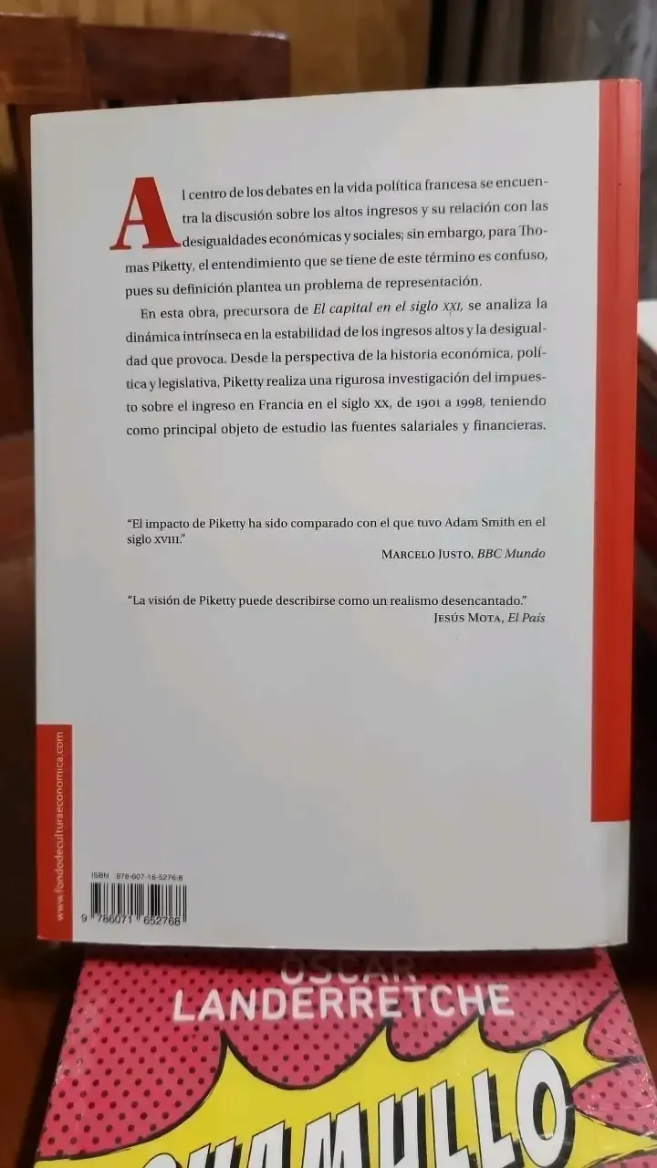 Libro 'Los Altos Ingresos en Francia en el Siglo XX' de Thomas Piketty - 2