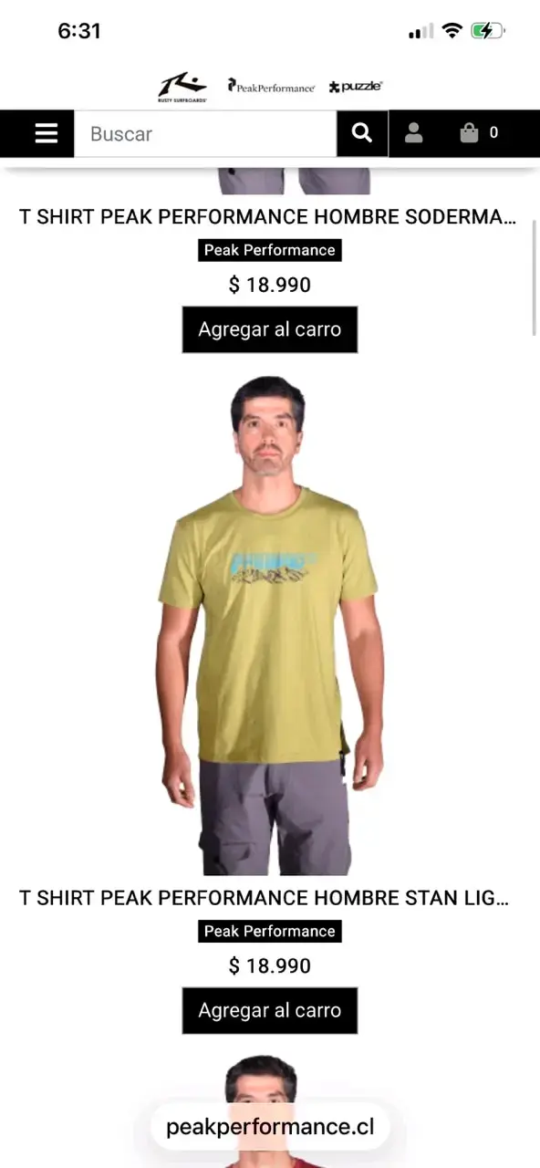Polera Hombre Negra Peak Performance - 2