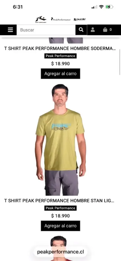 Polera Hombre Negra Peak Performance - miniatura 2