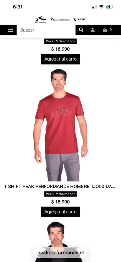 Polera Hombre Negra Peak Performance - miniatura 3