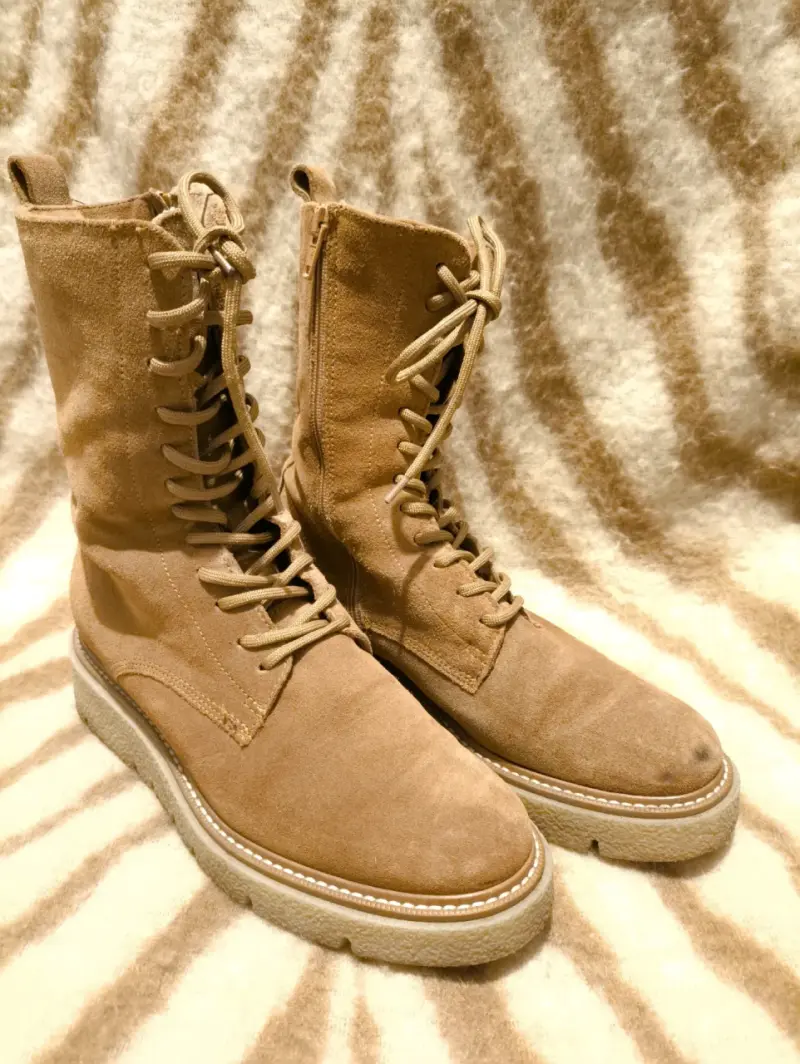 Botas de gamuza marrón con suela gruesa - 2
