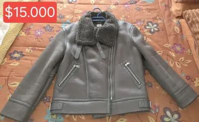 Chaqueta de cuero sintético Opposite con forro de lana - miniatura 1