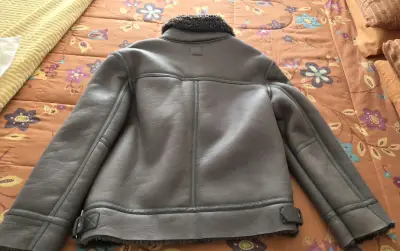 Chaqueta de cuero sintético Opposite con forro de lana - miniatura 4