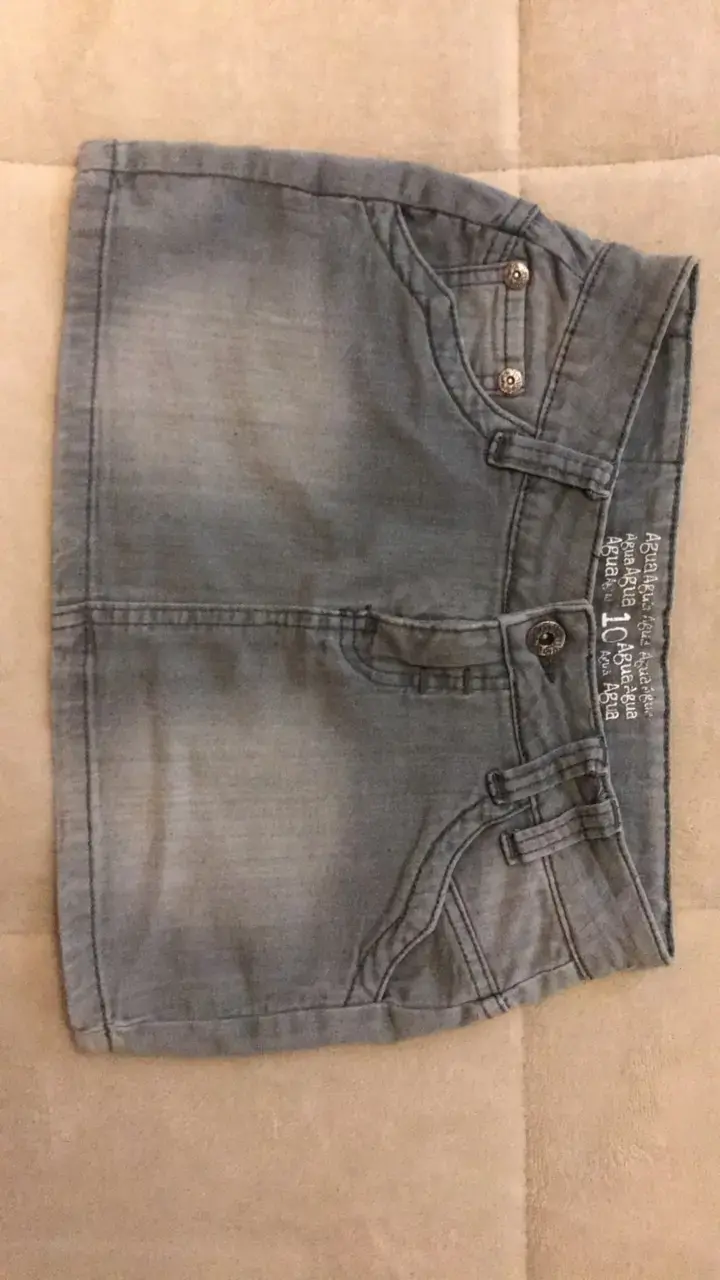 Falda de mezclilla gris para mujer talla 36 - 1