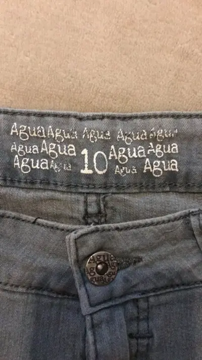 Falda de mezclilla gris para mujer talla 36 - miniatura 3