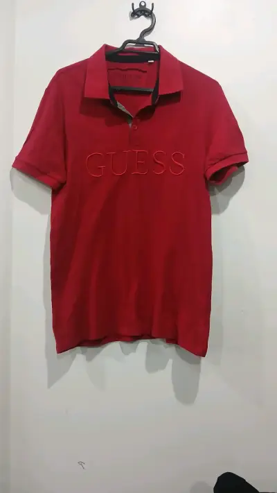 Polera Polo Roja Guess para Hombre - miniatura 1