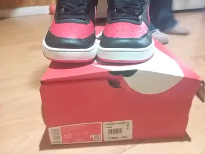 Zapatillas Nike Court Vision Mid Negras Rojas Talla 10 - miniatura 1