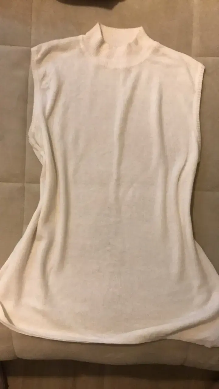 Chaleco sin mangas blanco para mujer