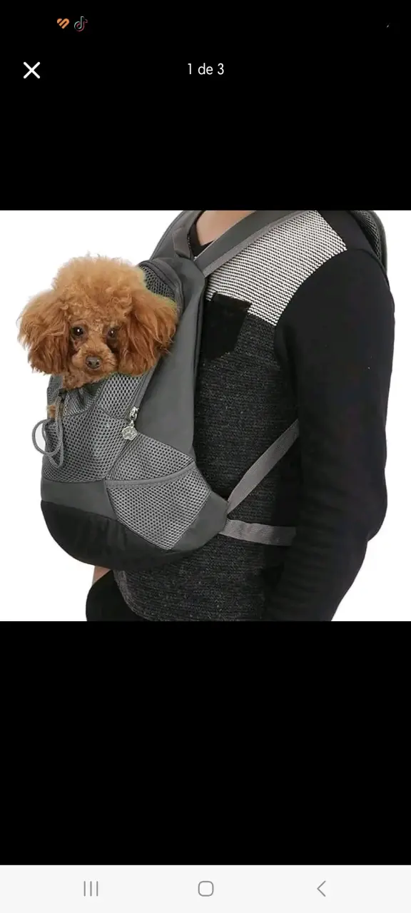 Mochila transportadora para mascotas gris