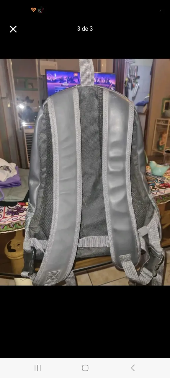 Mochila transportadora para mascotas gris - 2