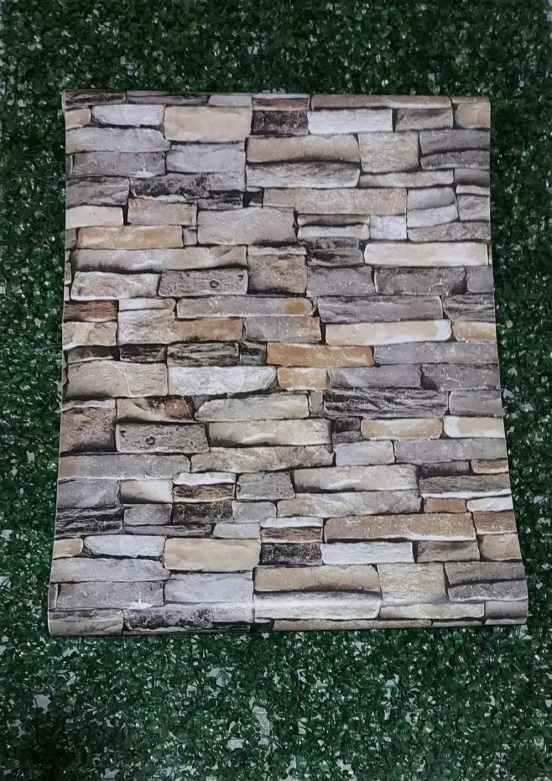 Papel mural adhesivo diseño ladrillo (60cmx10m) - 1