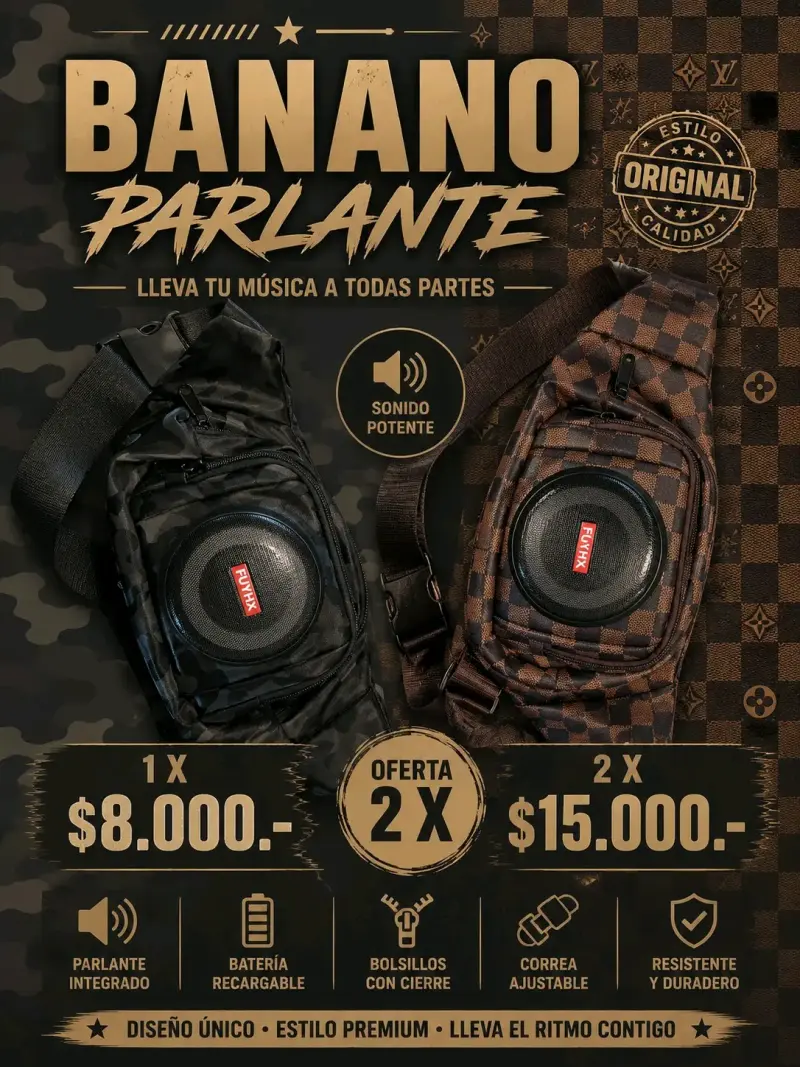 Banano parlante con batería recargable