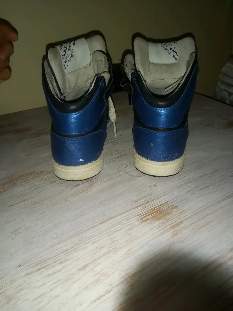 Zapatillas deportivas azules de cuero - 4