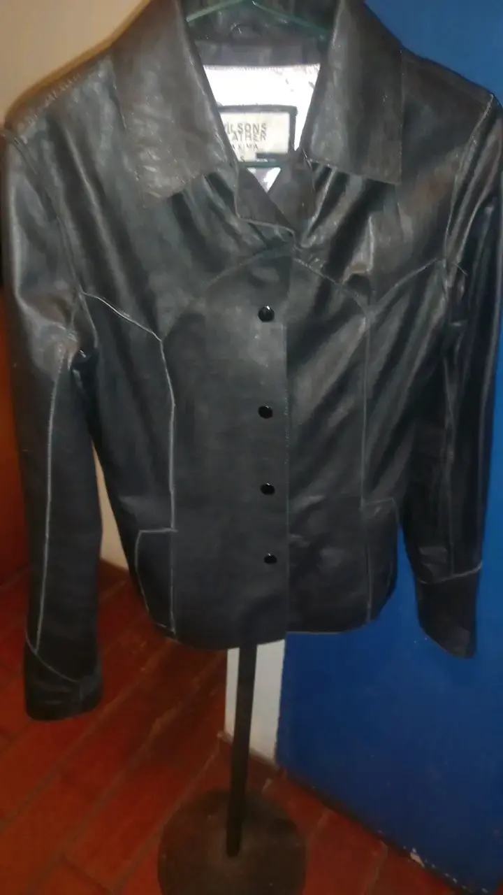 Camisa de cuero negra Wilsons talla S - 2