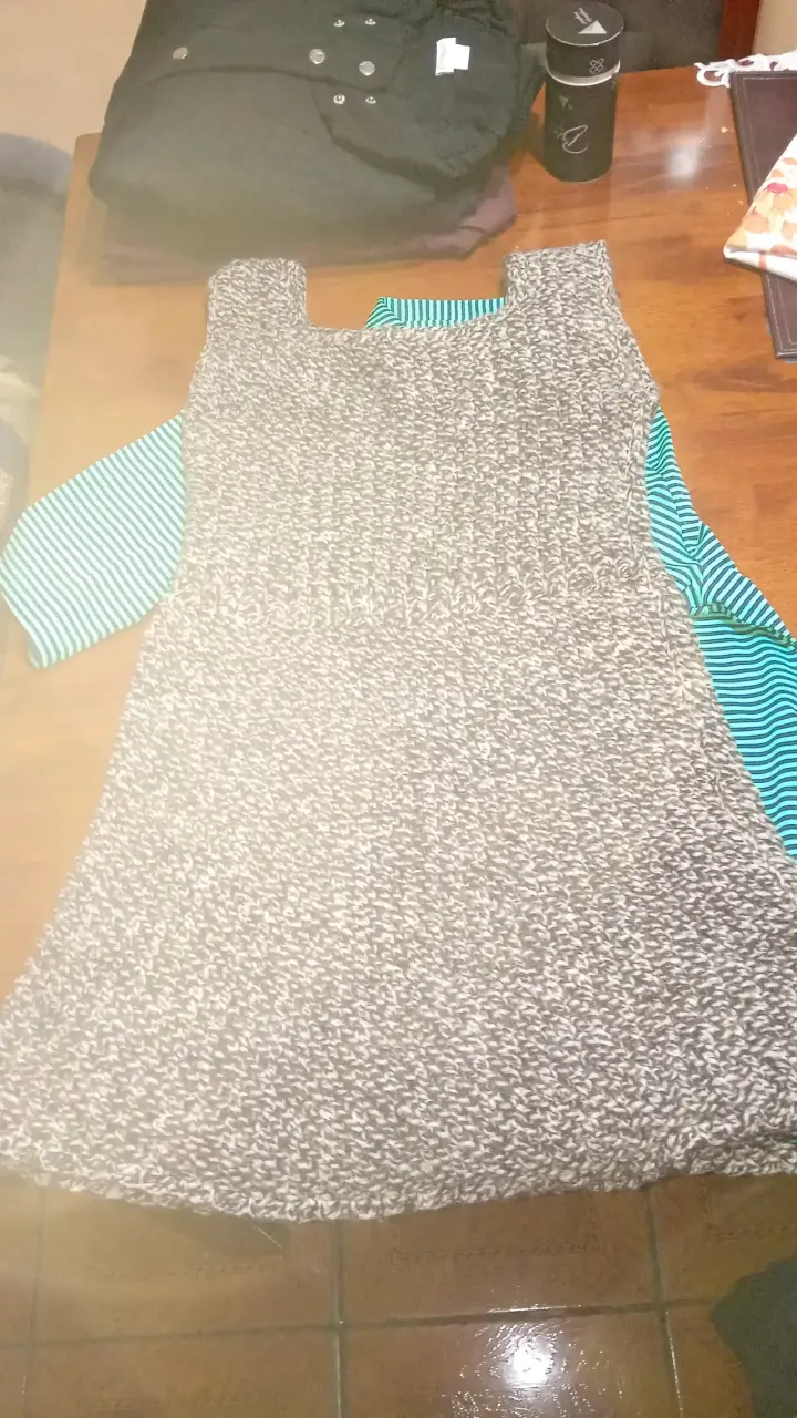 Vestido de lana gris para mujer
