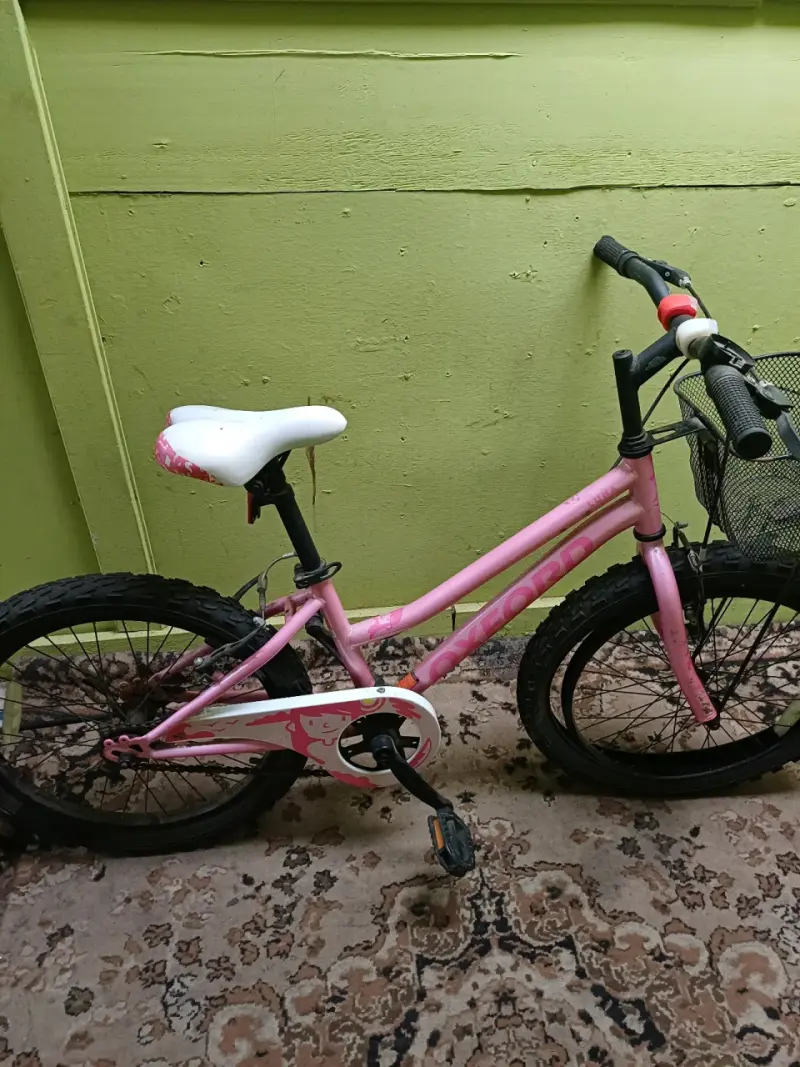 Bicicleta infantil rosa con canasto - 4