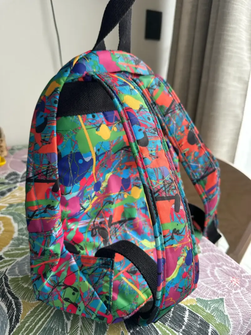 Mochila Kipling colorida con llavero de mono - 5