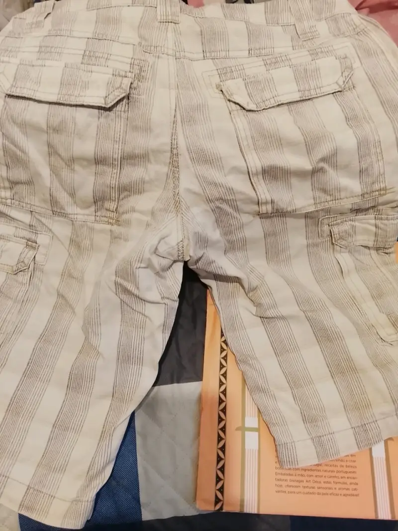 Pantalones cortos a rayas Clockhouse talla 32 - 4