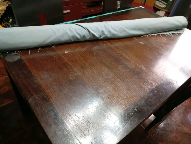 Rollo Tela de algodón gris doble ancho - 4