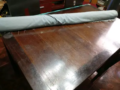 Rollo Tela de algodón gris  doble ancho - miniatura 4