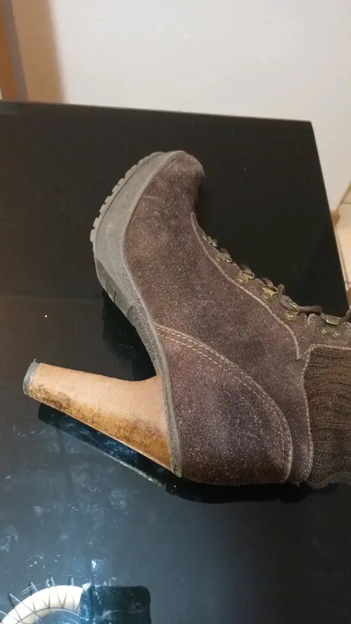 Botines de tacón alto marrones para mujer - 4