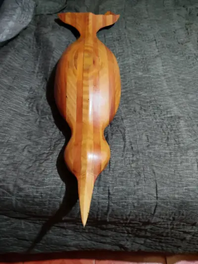 Escultura de madera en forma de ave - miniatura 2