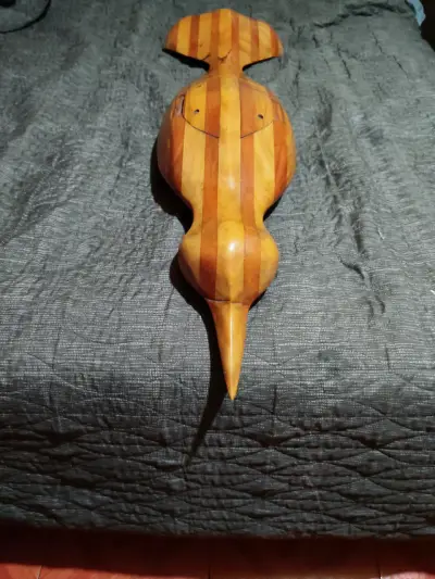 Escultura de madera en forma de ave - miniatura 5