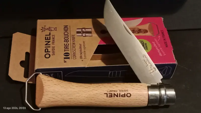 Cortaplumas Opinel N°10 con sacacorcho - 3