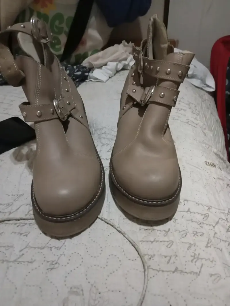 Botines de cuero con detalles de leopardo - 2