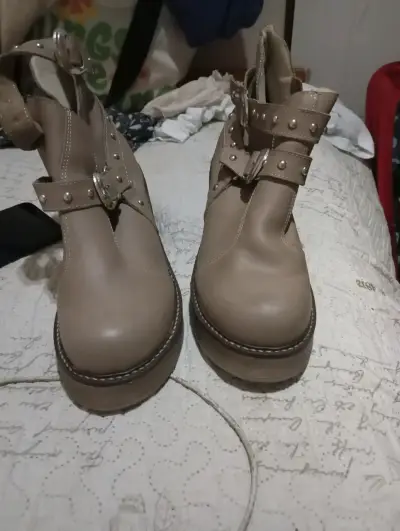 Botines de cuero con detalles de leopardo - miniatura 2