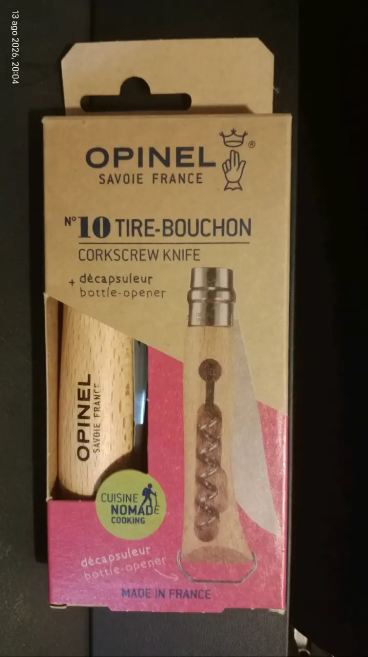 Cortaplumas Opinel N°10 con sacacorcho - 2